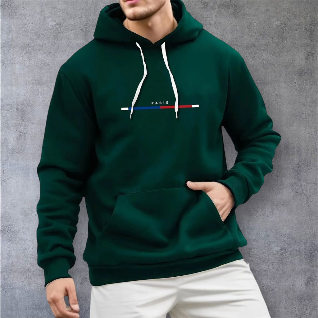 HoodLuxe™ Paris Print Hoodie – Urban Autumn Look for Men