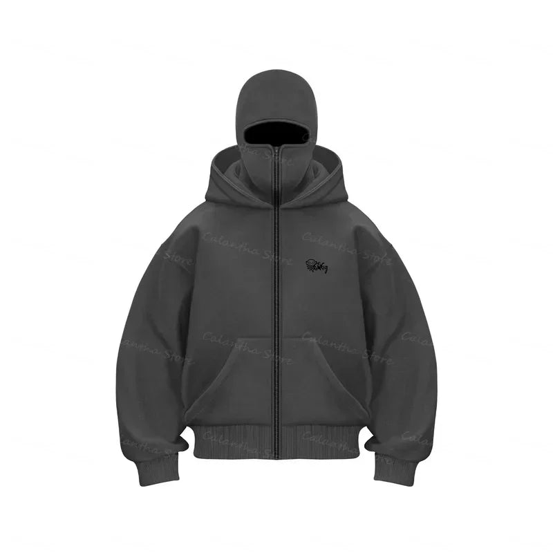 Hoodluxe™ Men's Winter Hoodie with Balaclava Mask