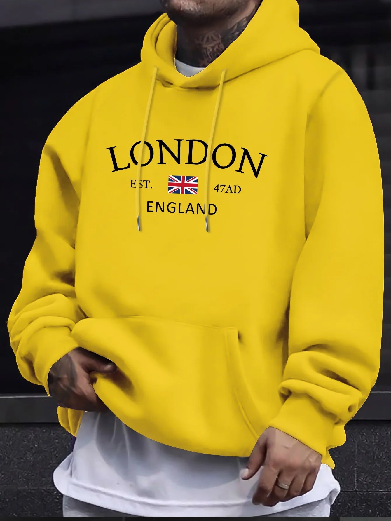 HoodLuxe™ London Style Kangaroo Hoodie – Casual Autumn/Winter Streetwear