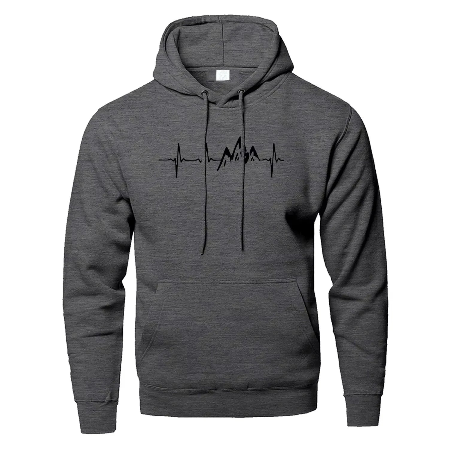 HoodLuxe™ Mountain Heartbeat Hoodie – Stylish Teen Sweatshirt for Autumn Adventures