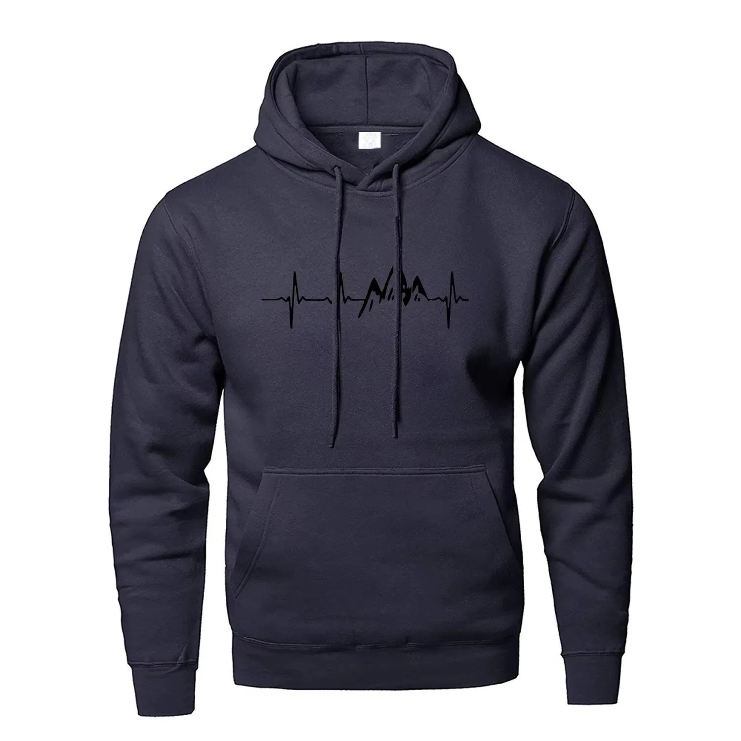 HoodLuxe™ Mountain Heartbeat Hoodie – Stylish Teen Sweatshirt for Autumn Adventures