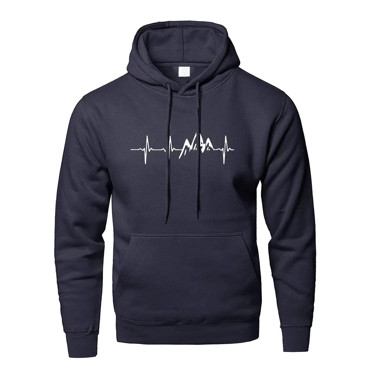 HoodLuxe™ Mountain Heartbeat Hoodie – Stylish Teen Sweatshirt for Autumn Adventures