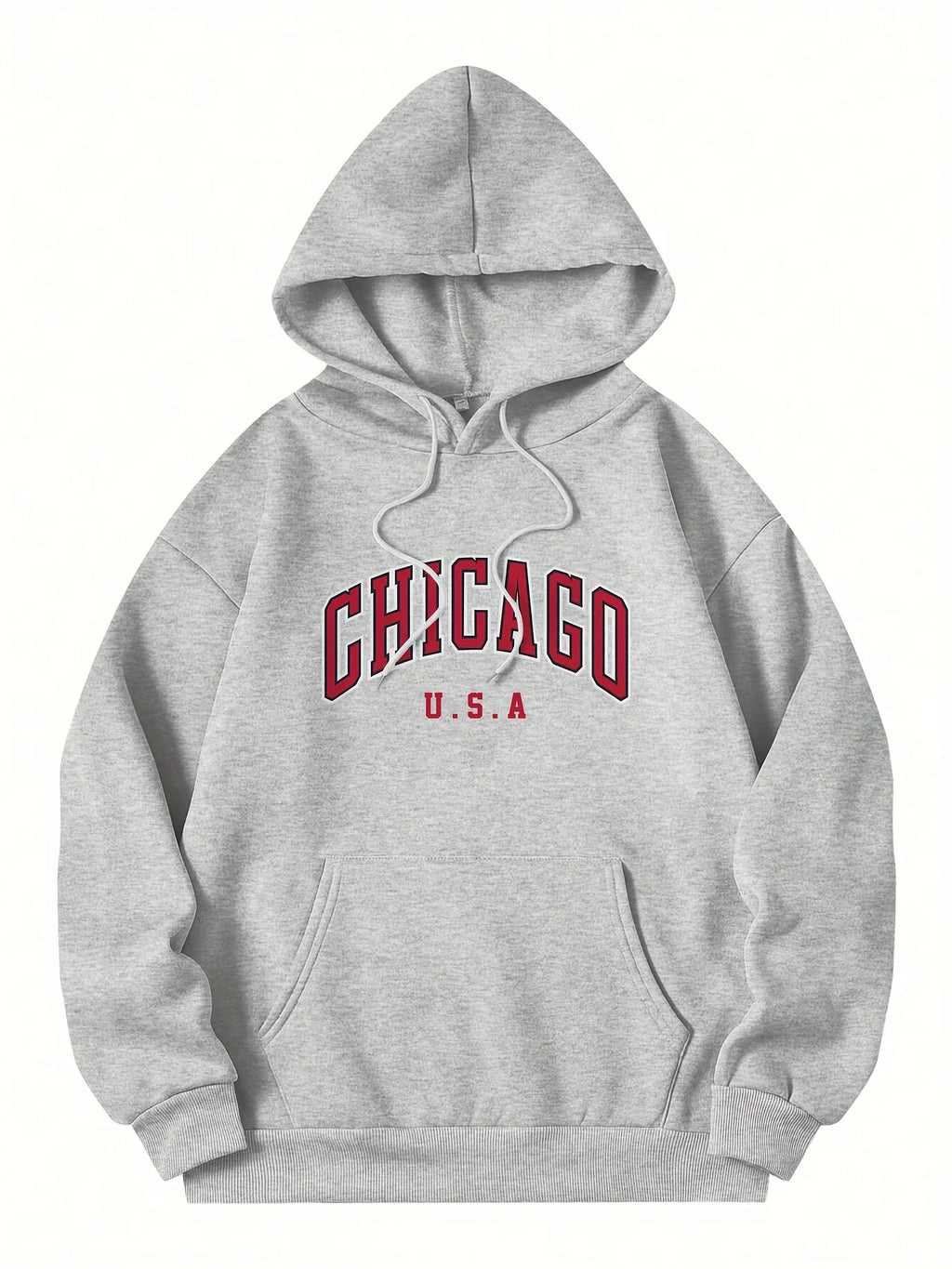 HoodLuxe™ Chicago USA Print Hoodie – Oversized Fleece Sweatshirt for Men