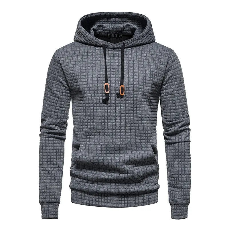 HoodLuxe™ Checkered Sports Hoodie – Men’s Casual Outdoor Fit for Autumn/Winter