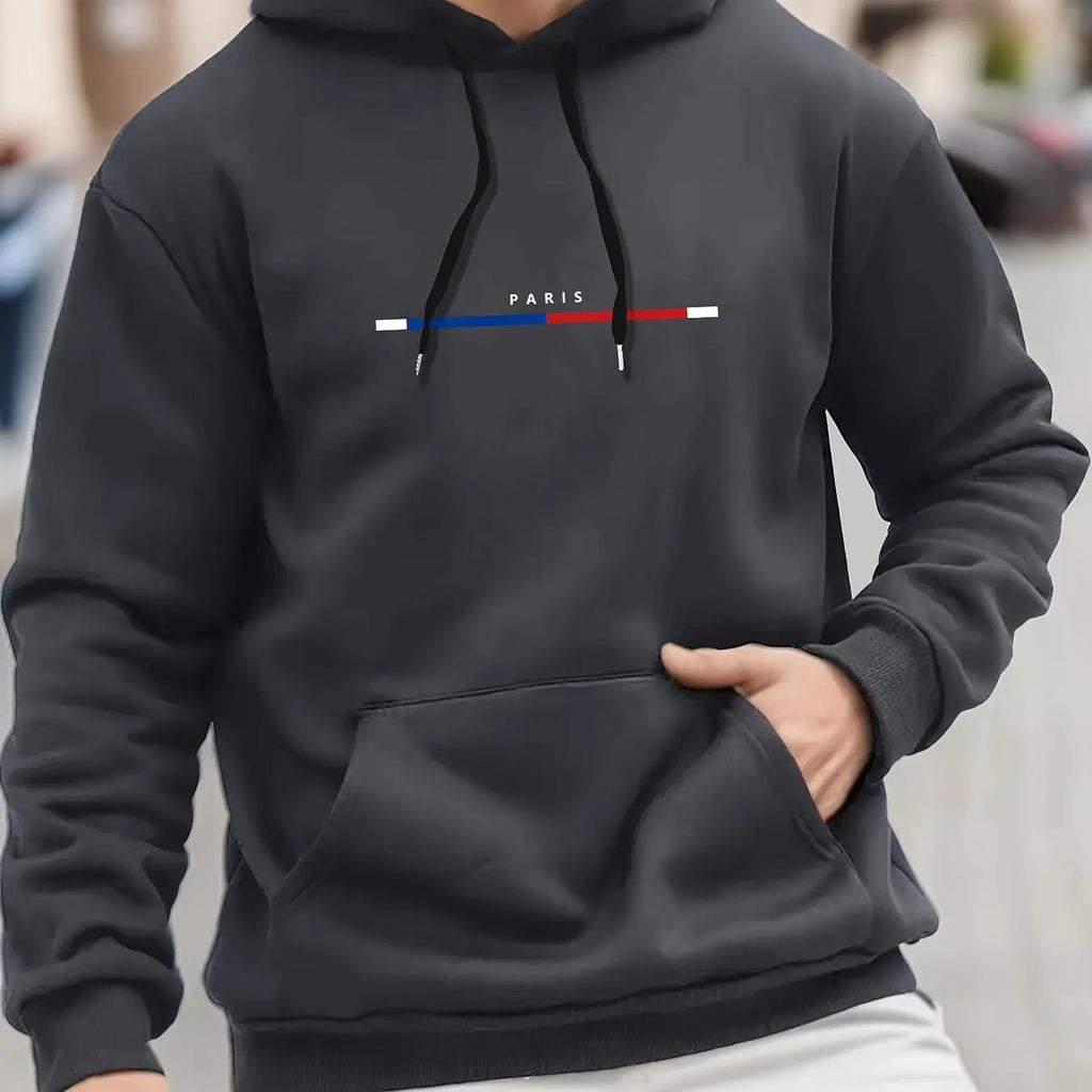 HoodLuxe™ Paris Print Hoodie – Urban Autumn Look for Men
