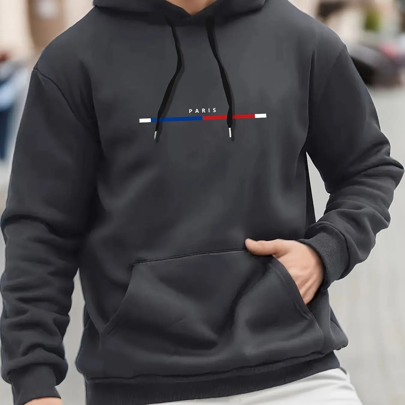 HoodLuxe™ Paris Print Hoodie – Urban Autumn Look for Men