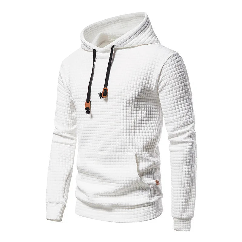 HoodLuxe™ Checkered Sports Hoodie – Men’s Casual Outdoor Fit for Autumn/Winter