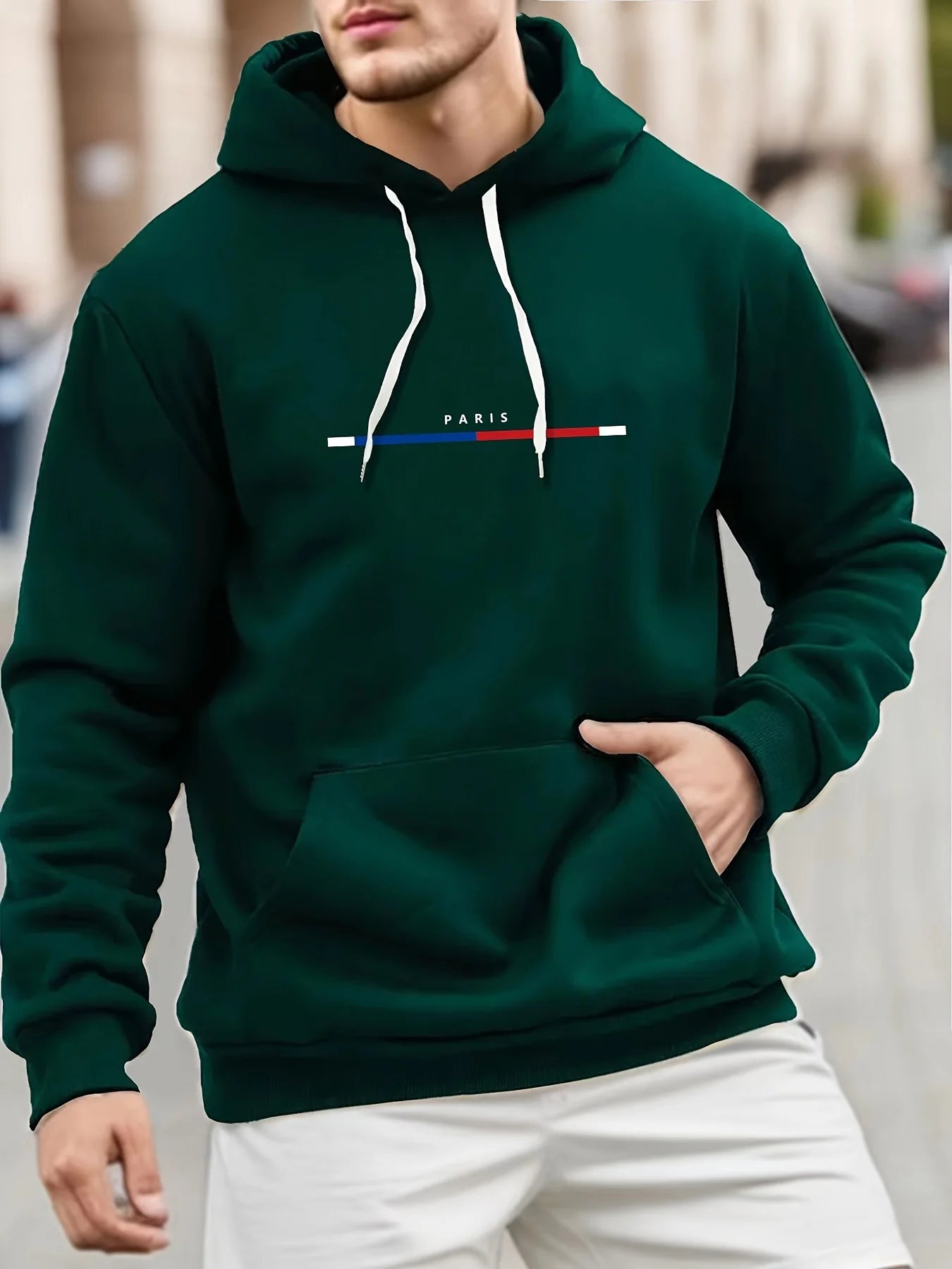 HoodLuxe™ Paris Print Hoodie – Urban Autumn Look for Men