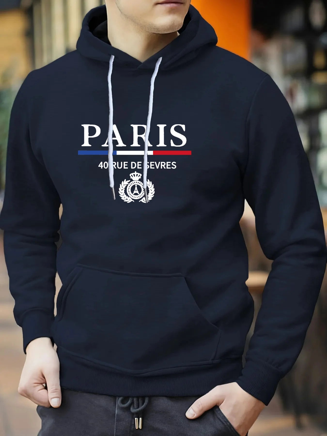 HoodLuxe™ Paris Print Hoodie – Urban Autumn Look for Men
