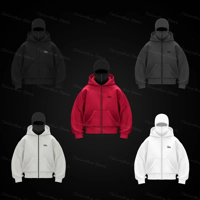 Hoodluxe™ Men's Winter Hoodie with Balaclava Mask